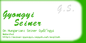 gyongyi seiner business card